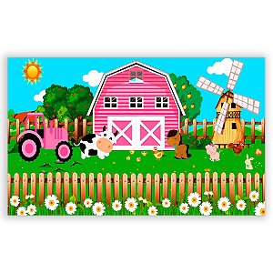 Painel Retangular - Fazenda Rosa - Sublimado 3D