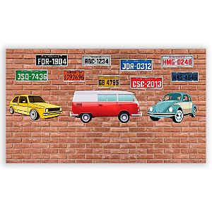 Painel Retangular - Carrinhos - Sublimado 3D