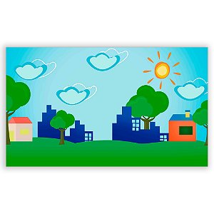 Painel Retangular - Natureza Predios - Sublimado 3D