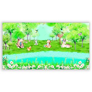 Painel Retangular - Animais Bosque - Sublimado 3D