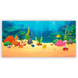 Painel Retangular - Fundo do Mar - Sublimado 3D