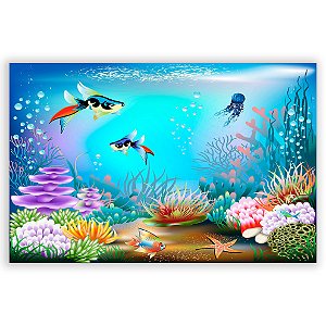 Painel Retangular - Fundo do Mar - Sublimado 3D