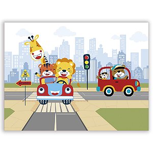 Painel Retangular - Bichinhos Rua - Sublimado 3D