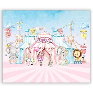 Painel Retangular - Circo Aquarela - Sublimado 3D