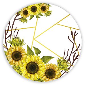 Painel Redondo - Girassol - Sublimado 3D