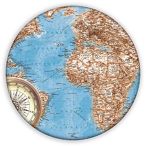 Painel Redondo - Mapa - Sublimado 3D