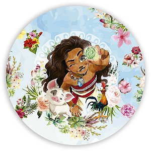Painel Redondo - Moana  - Sublimado 3D