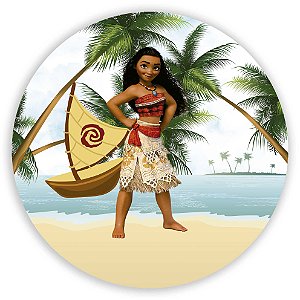 Painel Redondo - Moana  - Sublimado 3D