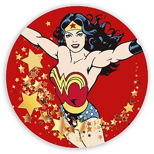 Painel Redondo - Mulher Maravilha - Sublimado 3D