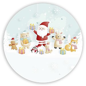 Painel Redondo - Natal - Sublimado 3D