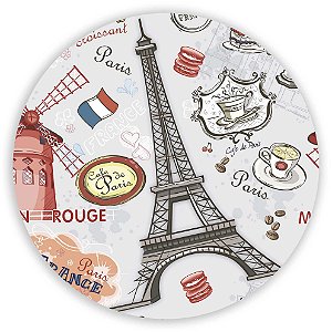Painel Redondo - Paris  - Sublimado 3D