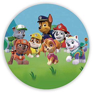 Painel Redondo - Patrulha Canina  - Sublimado 3D