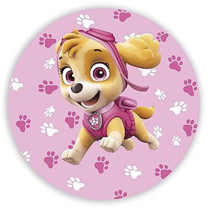 Painel Redondo - Patrulha Canina Skye - Sublimado 3D