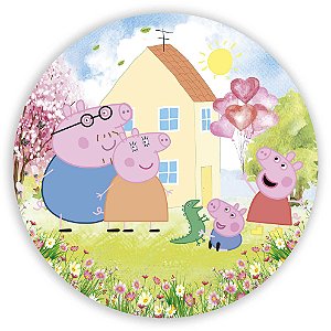 Painel Redondo - Peppa Pig  - Sublimado 3D