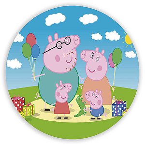 Painel Redondo - Peppa Pig  - Sublimado 3D