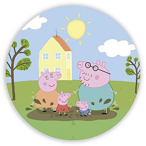 Painel Redondo - Peppa Pig  - Sublimado 3D
