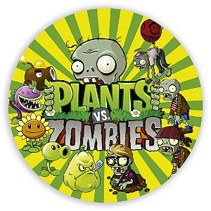 Painel Redondo - Plants vs Zombies - Sublimado 3D