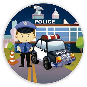 Painel Redondo - Policia - Sublimado 3D