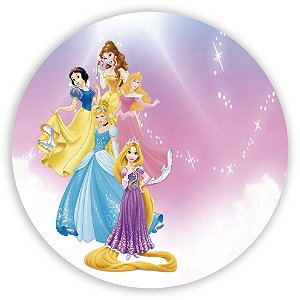 Painel Redondo - Princesas  - Sublimado 3D
