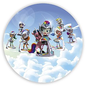 Painel Redondo - Rainbow Rangers - Sublimado 3D