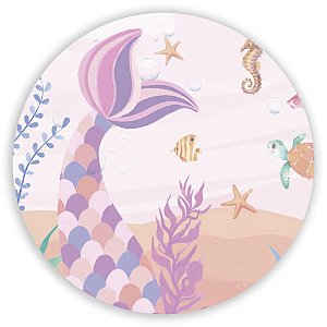 Painel Redondo - Sereia - Sublimado 3D
