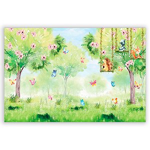 Capa Painel Retangular Sublimado - Bosque Animais