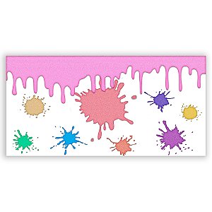 Painel Retangular - Slime Aquarela - Sublimado 3D