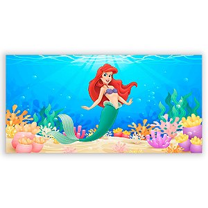 Painel Retangular - Ariel Pequena Sereia - Sublimado 3D