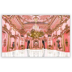 Painel Retangular - Fachada Castelo Rosa - Sublimado 3D