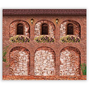 Painel Retangular - Fachada Castelo - Sublimado 3D