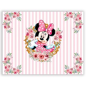 Painel Retangular - Minnie Rosa - Sublimado 3D