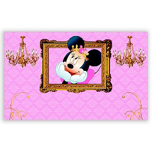 Painel Retangular - Minnie Rosa - Sublimado 3D