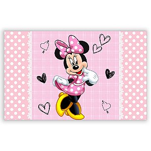Painel Retangular - Minnie Rosa - Sublimado 3D