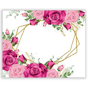 Capa Painel Retangular Sublimado - Floral