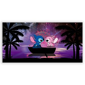 Painel Retangular - Stitch e Angel (Lilo e Stitch) - Sublimado 3D