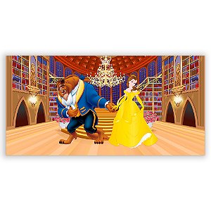 Painel Retangular - A Bela e a Fera - Sublimado 3D
