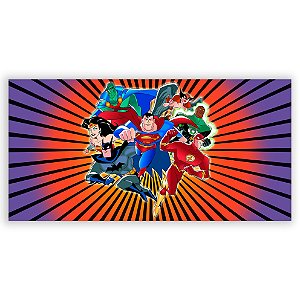 Painel Retangular - A Liga da Justiça - Sublimado 3D