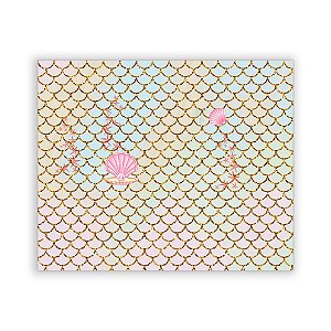 Painel Quadrado - Escama de Sereia Concha - Sublimado 3D