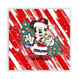 Painel Quadrado - Mickey Natal - Sublimado 3D