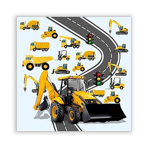 Painel Quadrado - Construção - Sublimado 3D