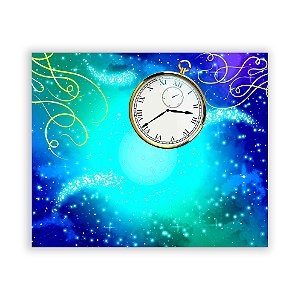 Painel Quadrado - Relogio Cinderela - Sublimado 3D