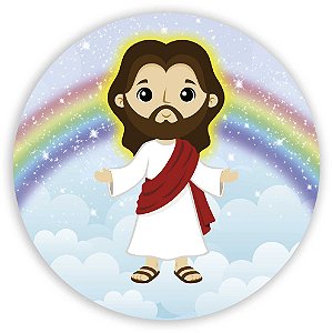 Painel Redondo - Jesus Cute - Sublimado 3D