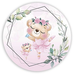 Painel Redondo - Ursinha Bailarina - Sublimado 3D
