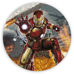 Painel Redondo - Homem de Ferro - Sublimado 3D
