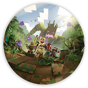 Painel Redondo - Minecraft  - Sublimado 3D