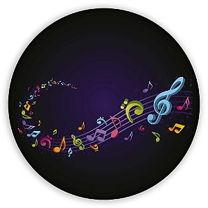 Painel Redondo - Musica - Sublimado 3D
