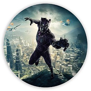 Painel Redondo - Pantera Negra - Sublimado 3D