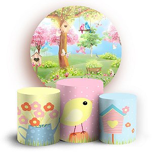 KIT Redondo e Trio - Jardim  - Sublimado 3D