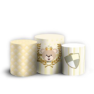 Trio Cilindro - Príncipe Urso - Sublimado 3D + Elástico