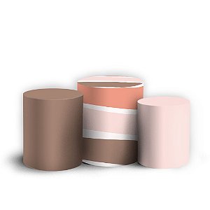 Trio Cilindro - Arco Íris - Sublimado 3D + Elástico